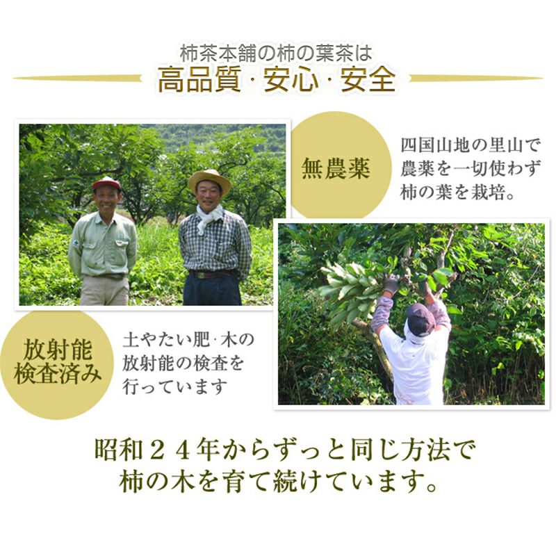 有機柿茶1リットル用84袋×3セット（4g×252袋／約252リットル分